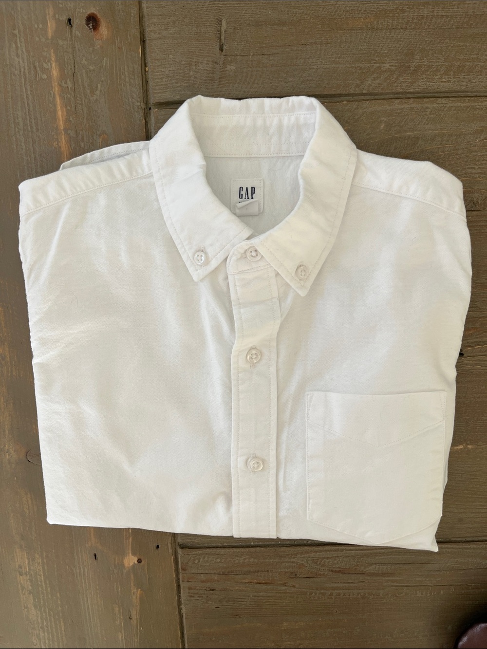 Boys White Cotton Oxford Button Down Dress Shirt
